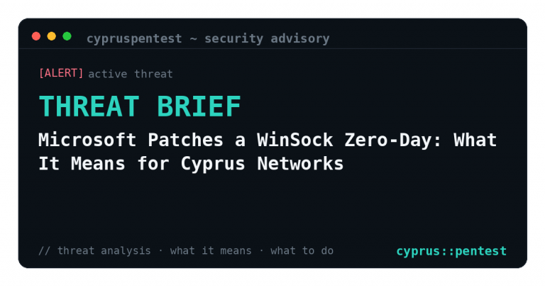 Microsoft Patches a WinSock Zero-Day: What It Means for Cyprus Networks — security advisory