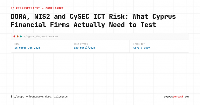 DORA, NIS2 Cyprus and CySEC ICT risk testing timeline cover image