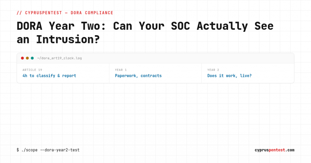 DORA Year Two: can your SOC actually see an intrusion — cover image